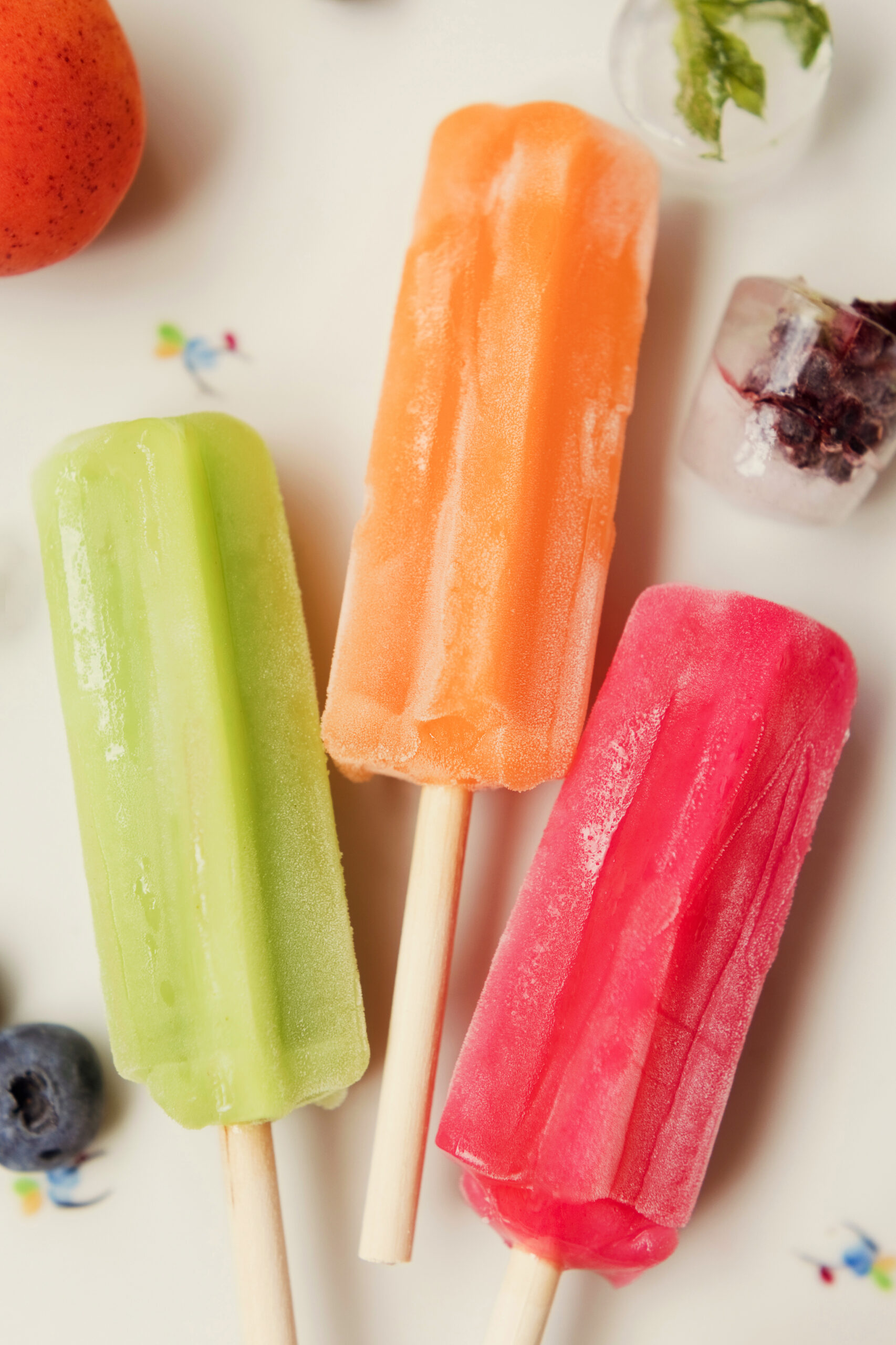 Bright colorful popsicles 