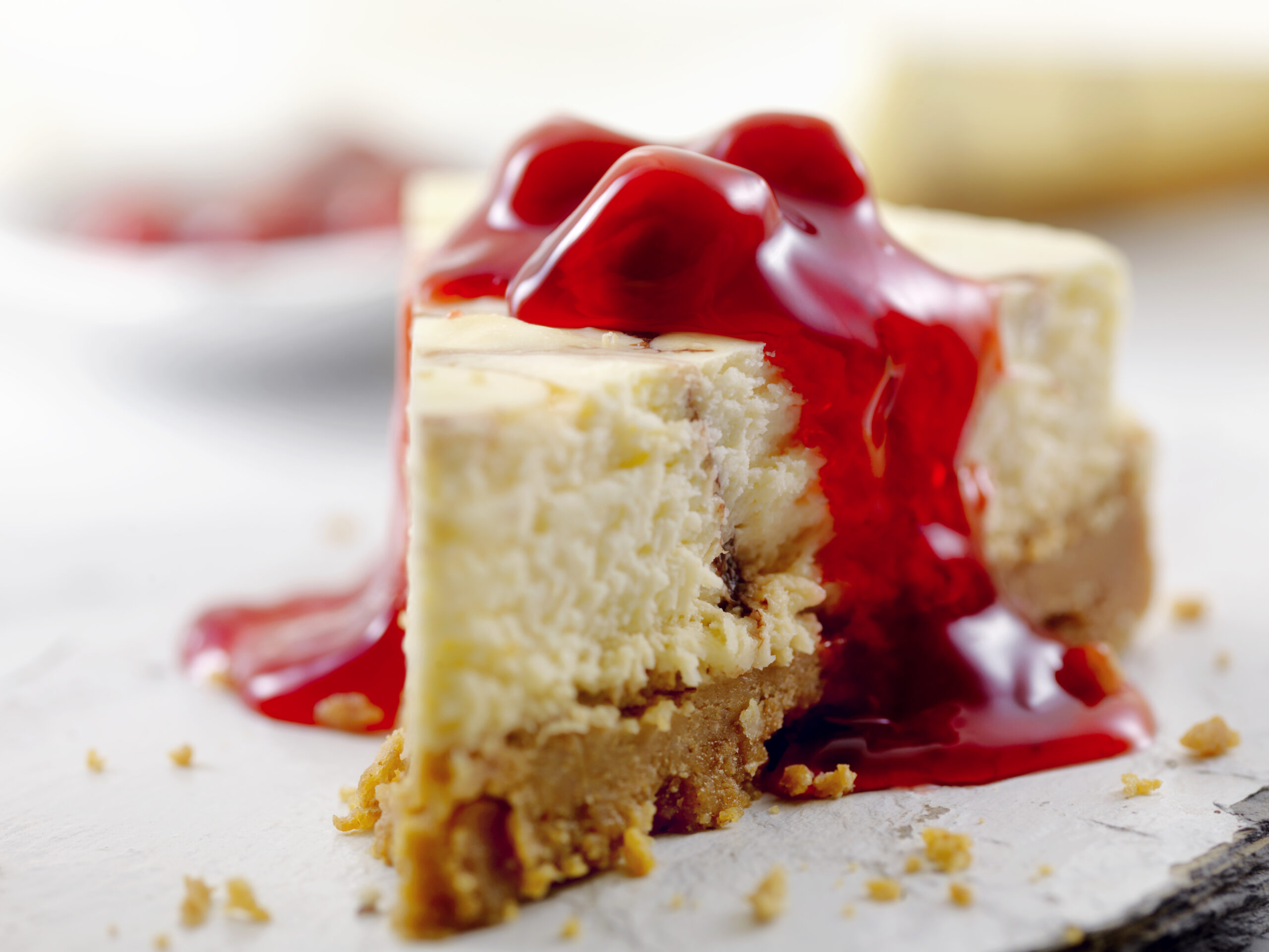 Chocolate Swirl Cheesecake with Cherry Topping