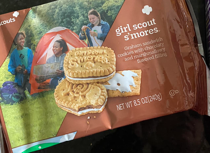 Package of Girl Scout S'Mores cookies, Facebook