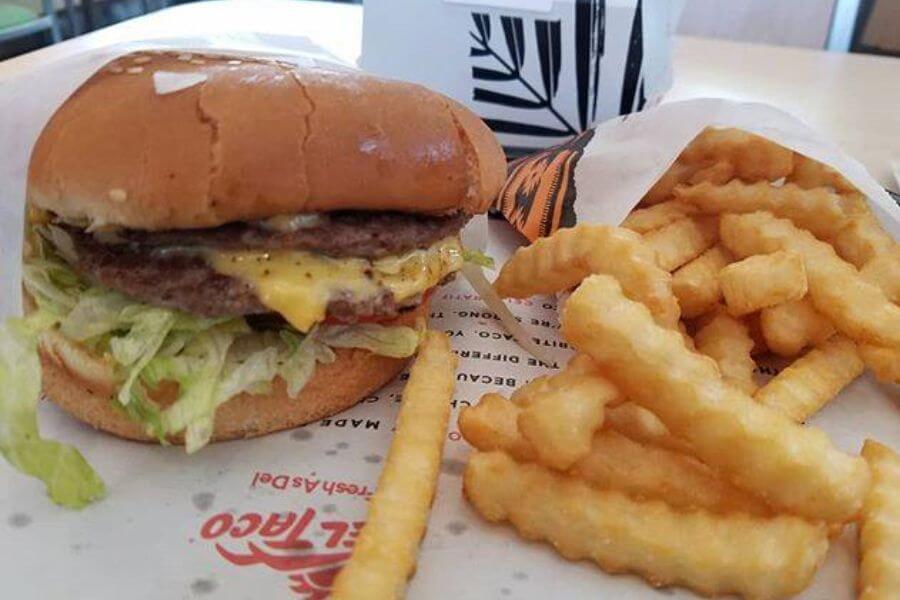 burger and fries