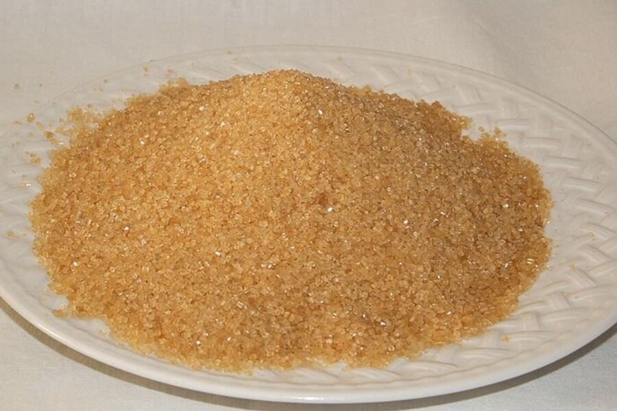 brown sugar in a white plate