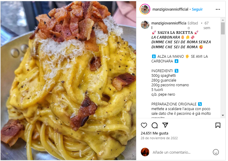 pasta carbonara