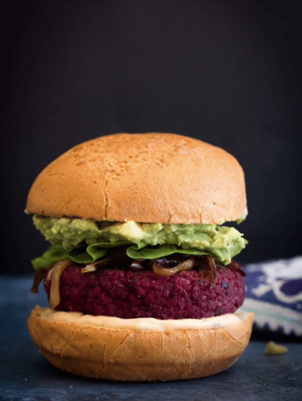 A beet burger