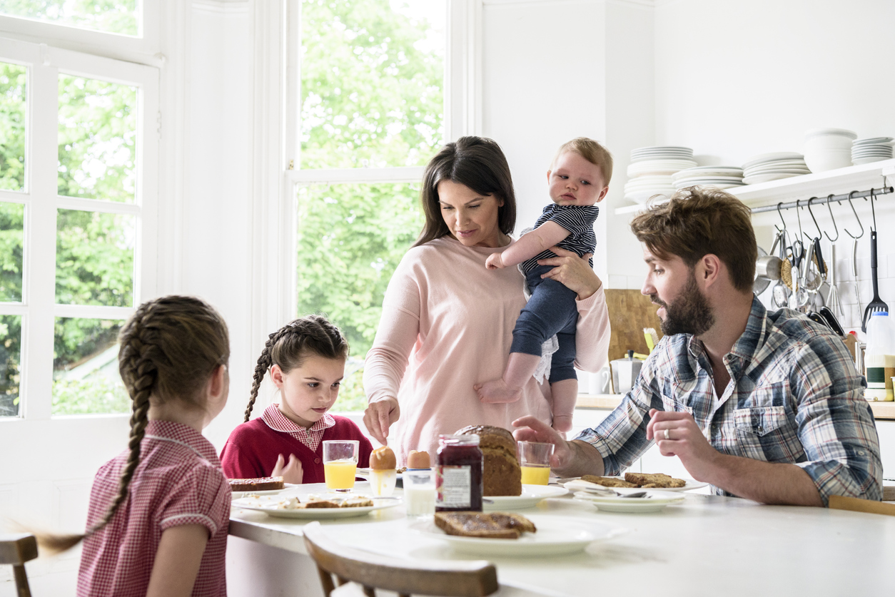 parents standing meals