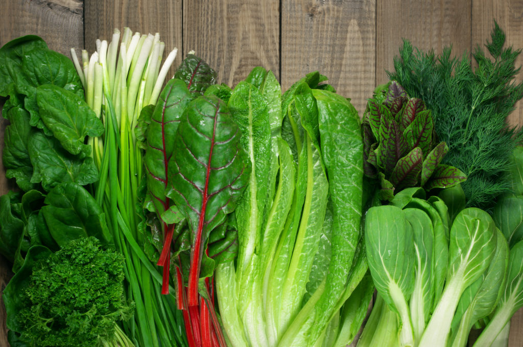 Various leafy vegetables