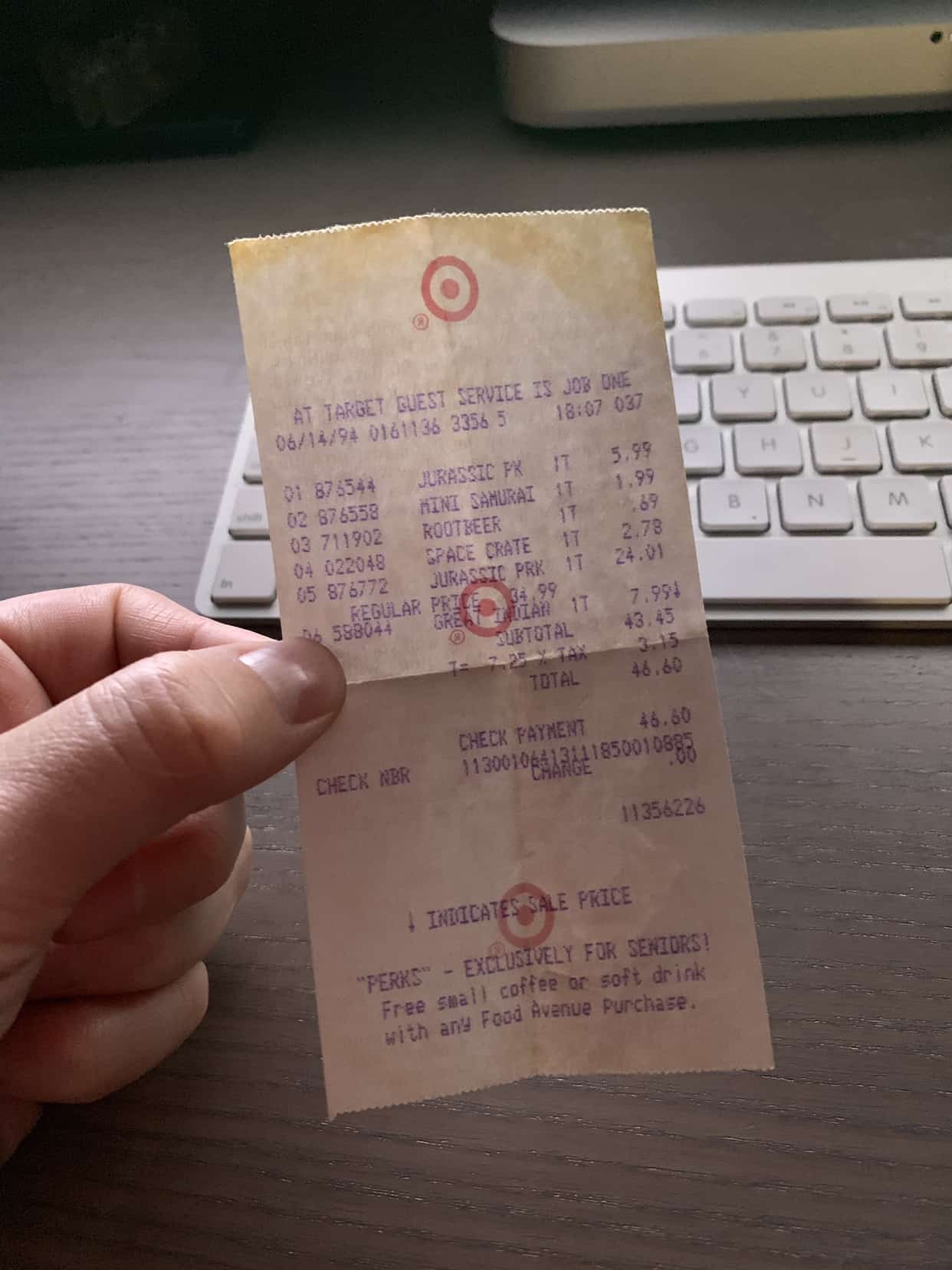 Target Receip This Mom's Target Receipt From The '90s Will Make You So Nostalgic
