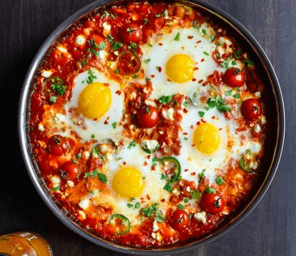 Shakshuka for lunch in Israel