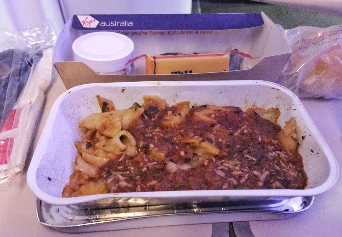 gross plane food