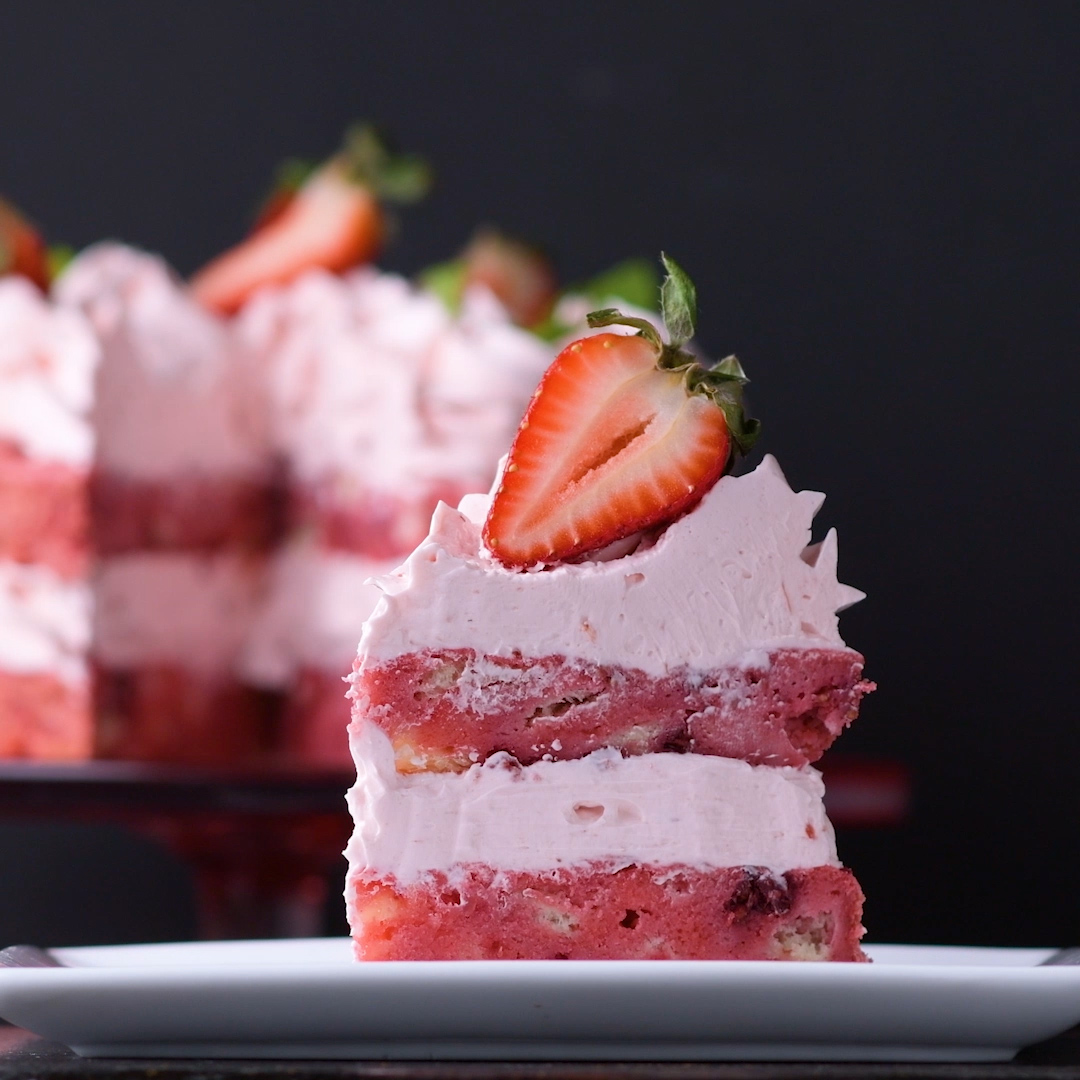 Strawberry bread pudding