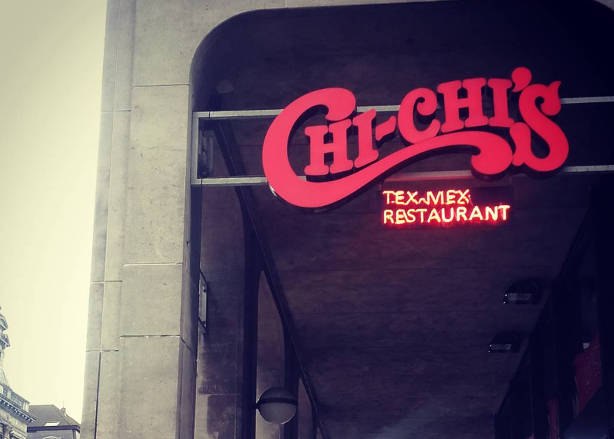 Chi-Chi's restaurant sign, from Instagram