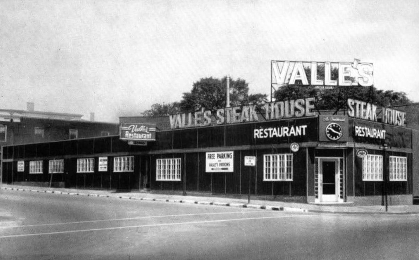 Valle's Steak House restaurant storefront, sourced from Facebook