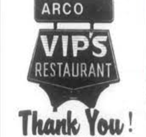 VIP's restaurant receipt or ticket saying "Thank You!" with the VIP's sign above, sourced from Facebook