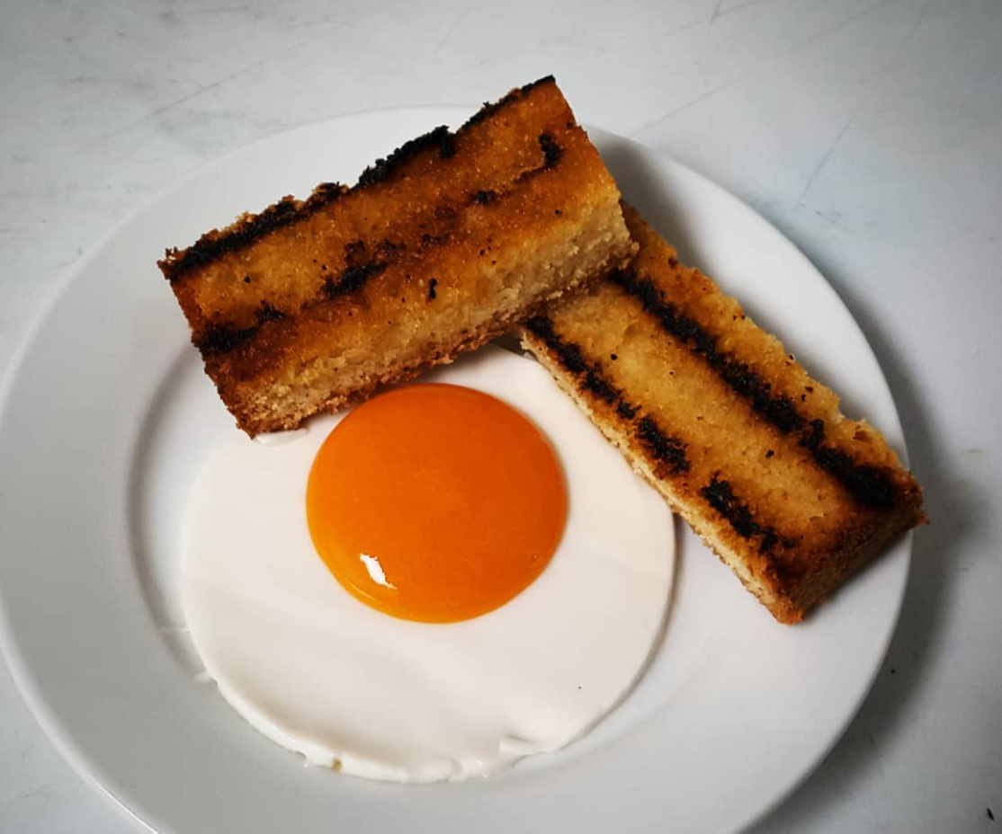 Breakfast for one optical illusion with food from chefbenchurchill instagram