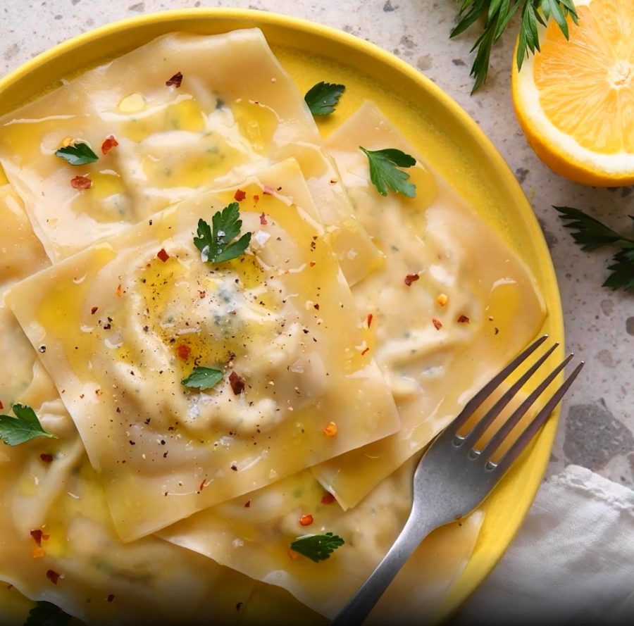 Kale and Ricotta Ravioli