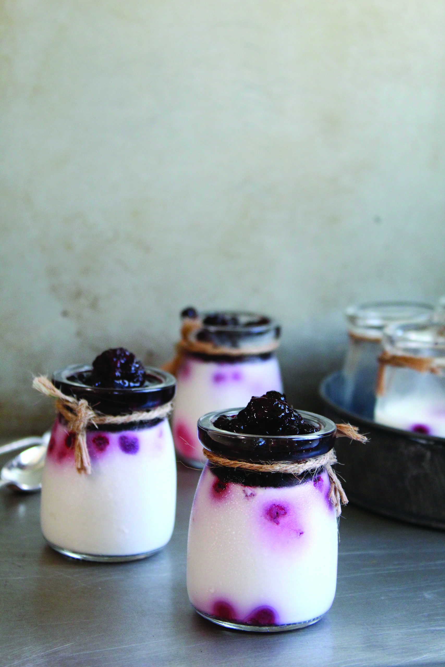 Creamy Vanilla Panna Cotta + wild berry compote
