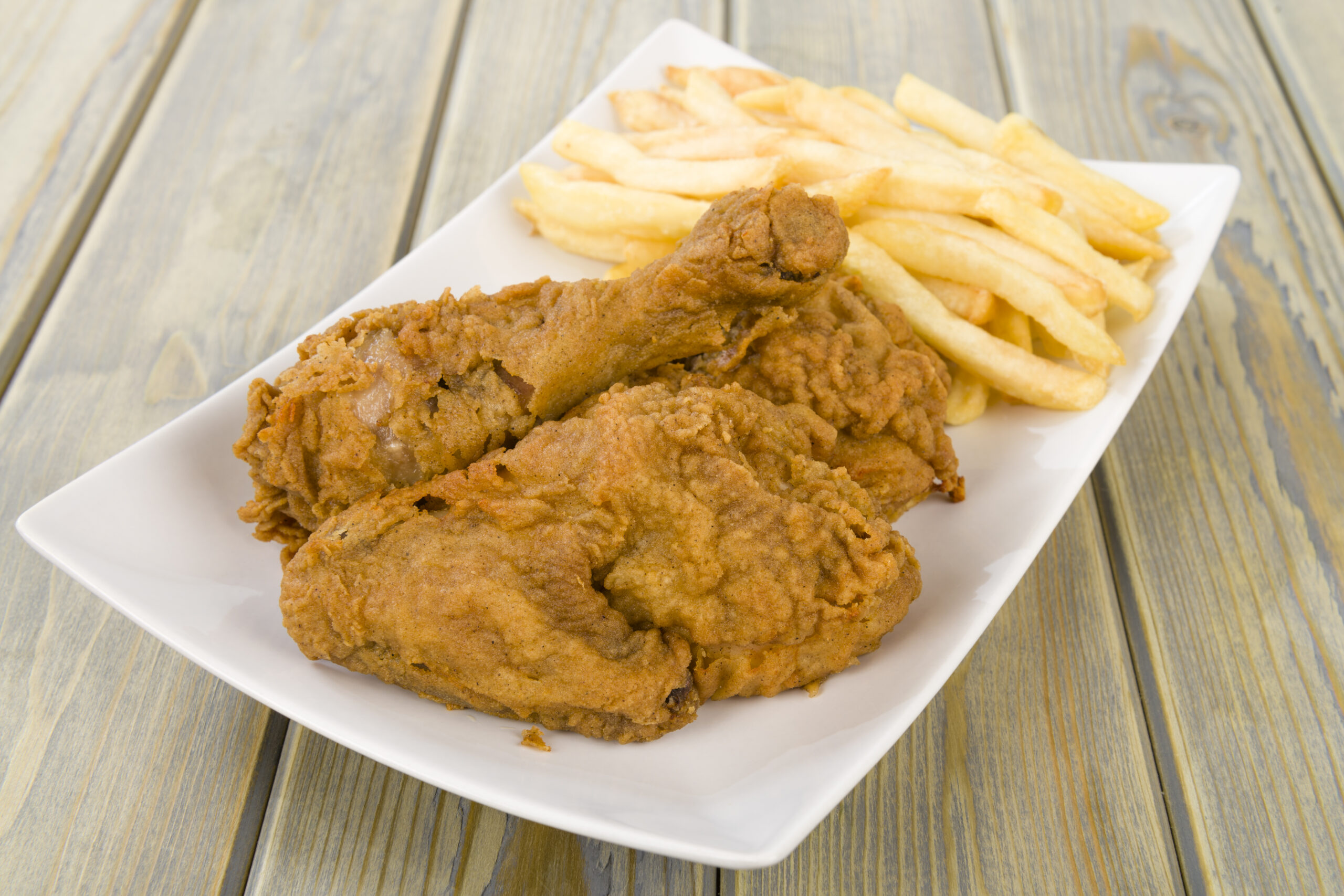 Southern Fried Chicken and Chips.