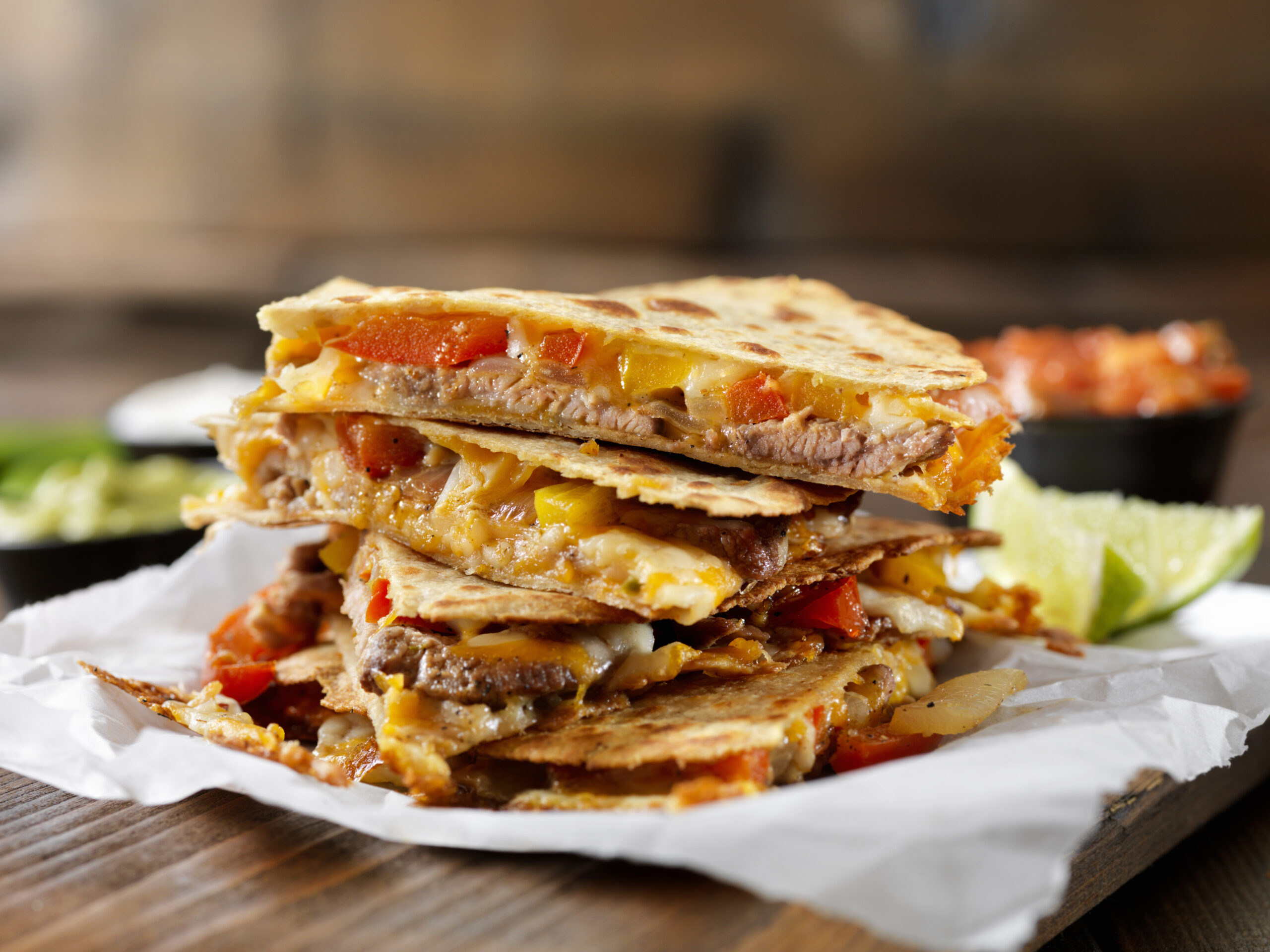 Steak and Carmelized Onion Quesadilla