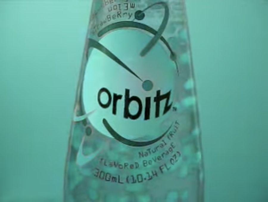 Bottle of Orbitz, from YouTube video by dianesportfolio