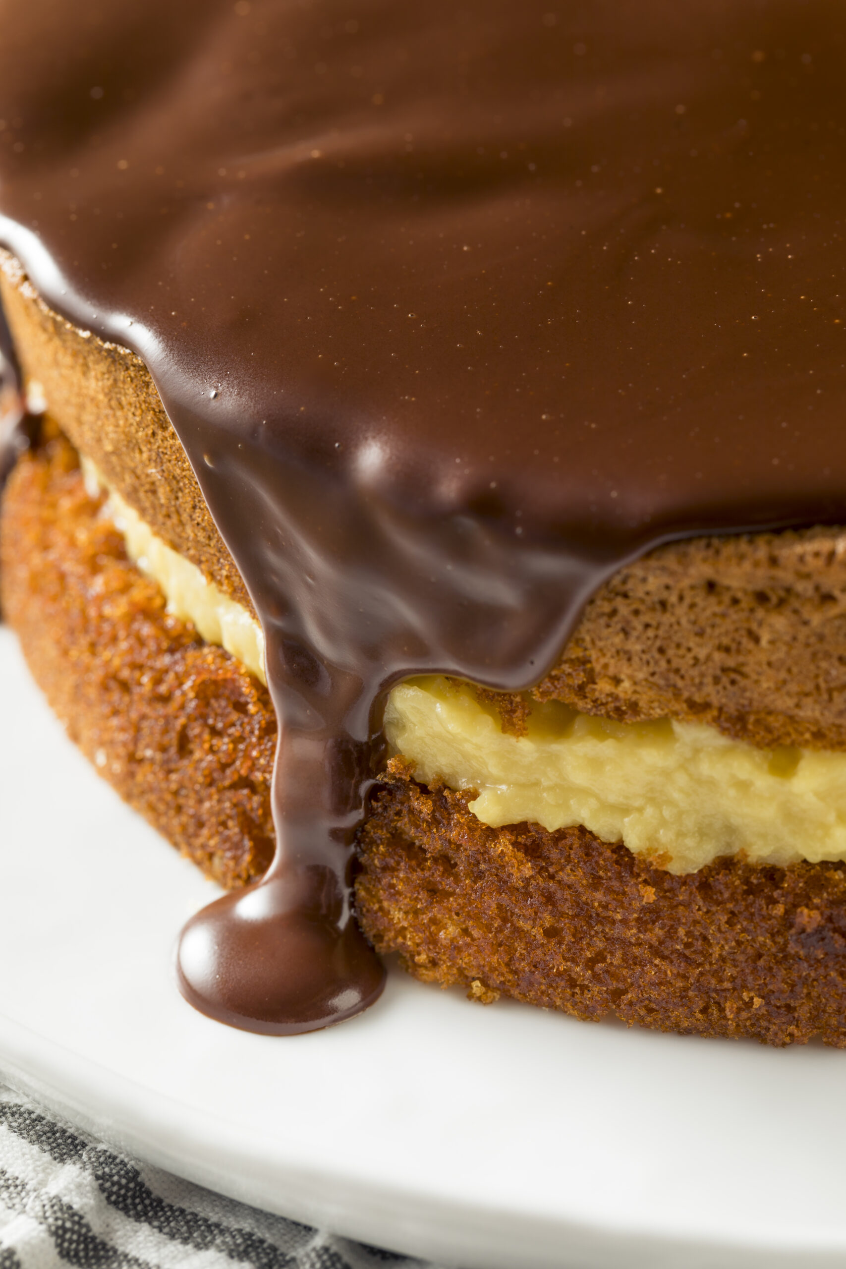 Homemade Chocolate Boston Cream Pie 