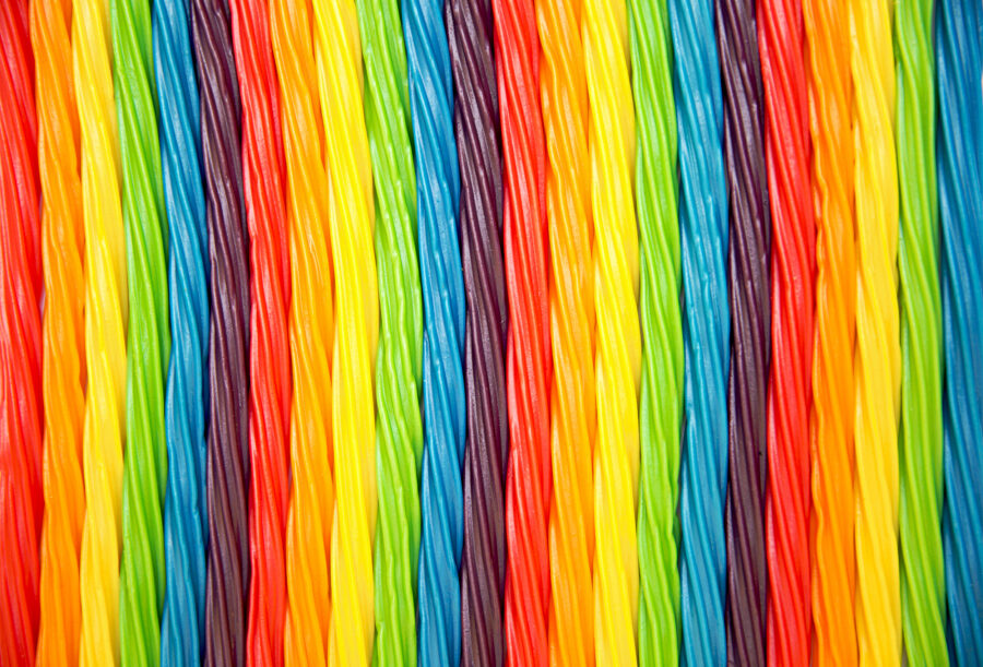 colorful twisted licorice candy