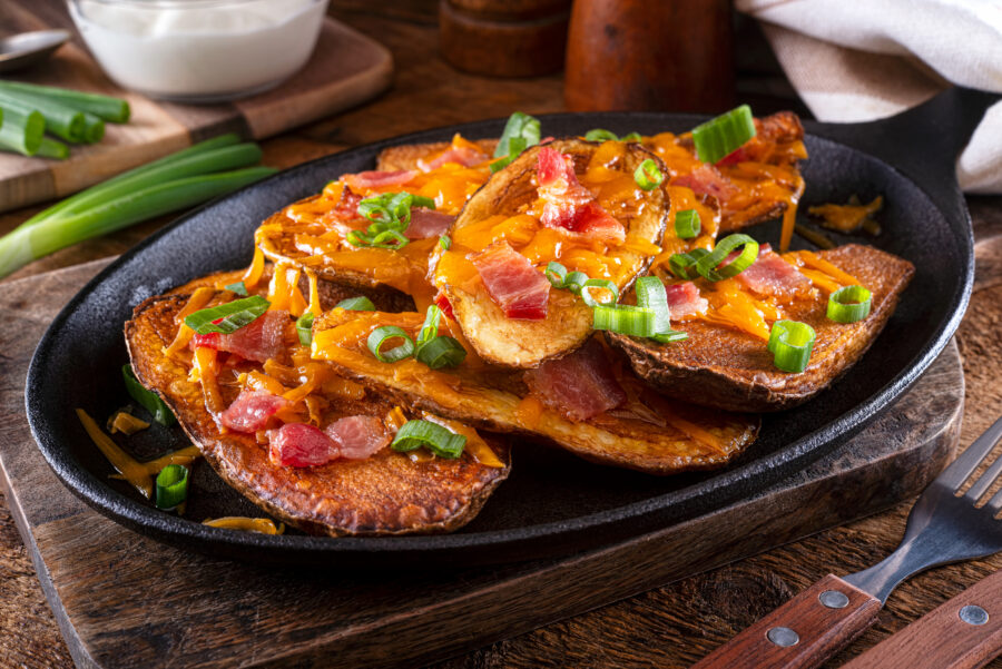 Delicious homemade potato skins 