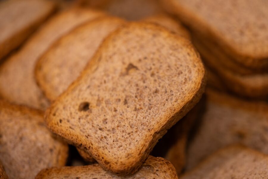 A portrait of a pile of multiple crispy delicious tasty hardtack