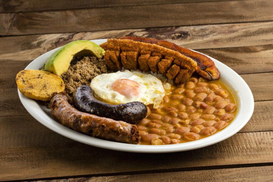 Bandeja paisa, typical Colombian main dish