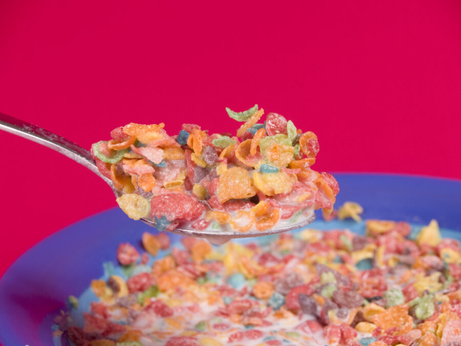 Delicous Bite of Fruity Cereal