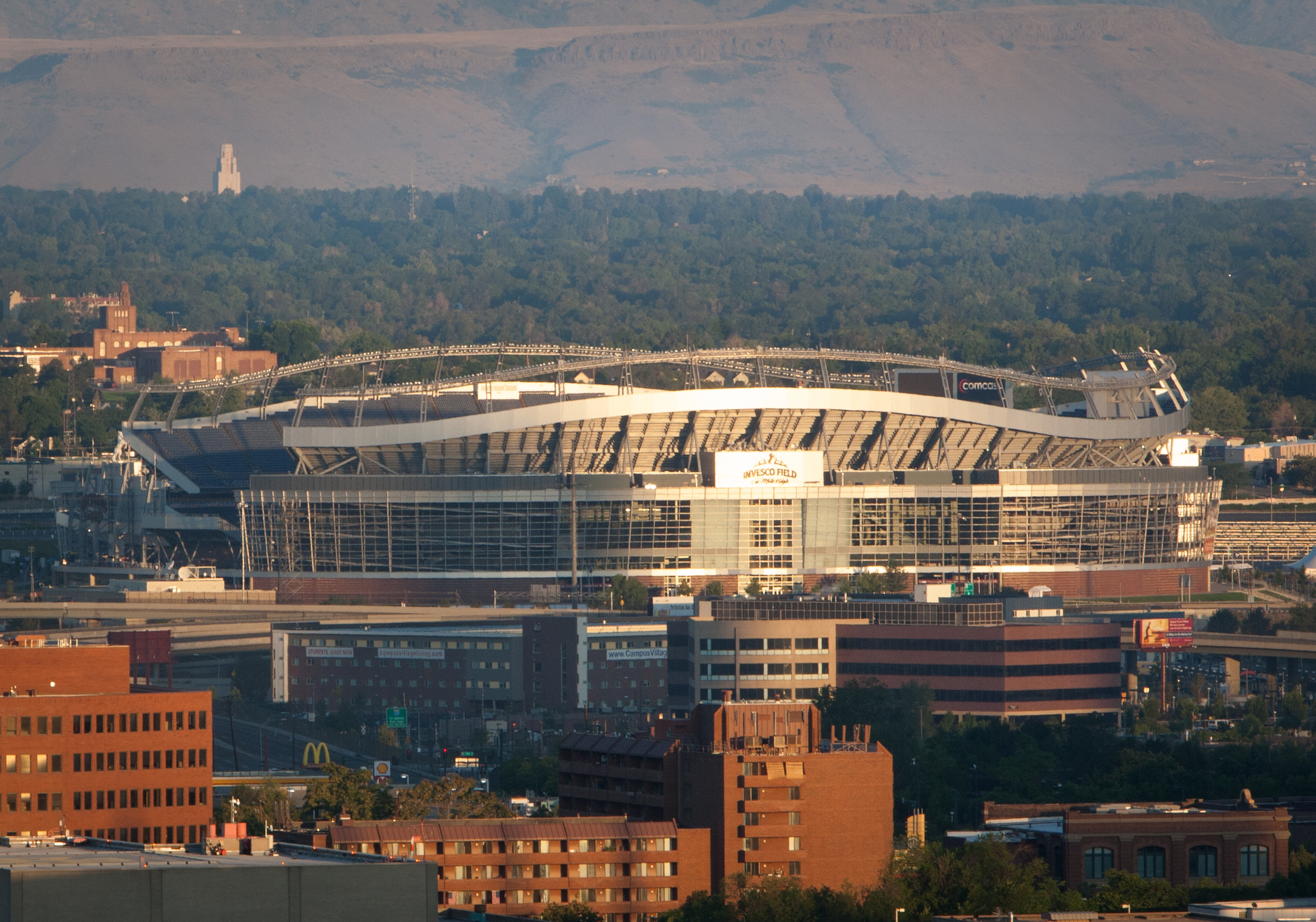 Denver, USA - August 24, 2008: A view of Invesco Field (also known as Mile High Stadium) in downtown Denver Colorado.