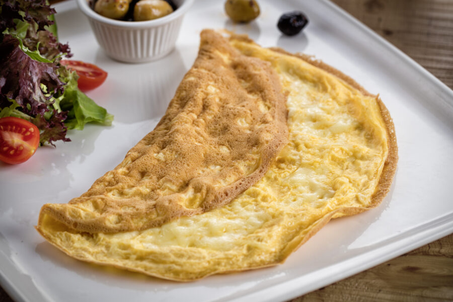 Homemade omelet with cheese
