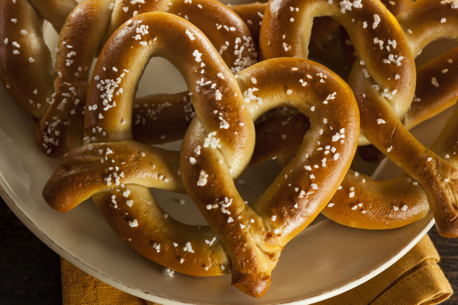 Homemade Soft Pretzels with Salt 