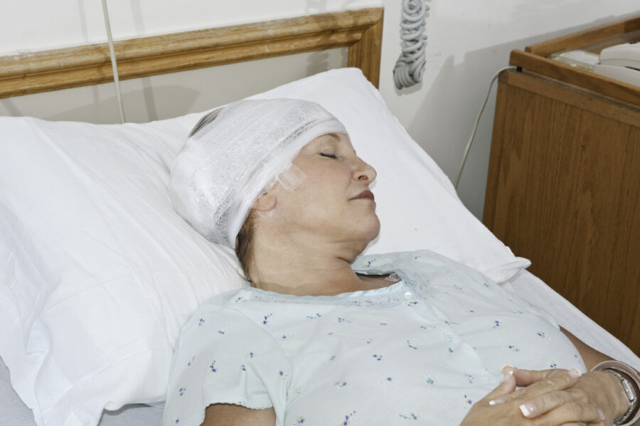 Hospital patient sleeping