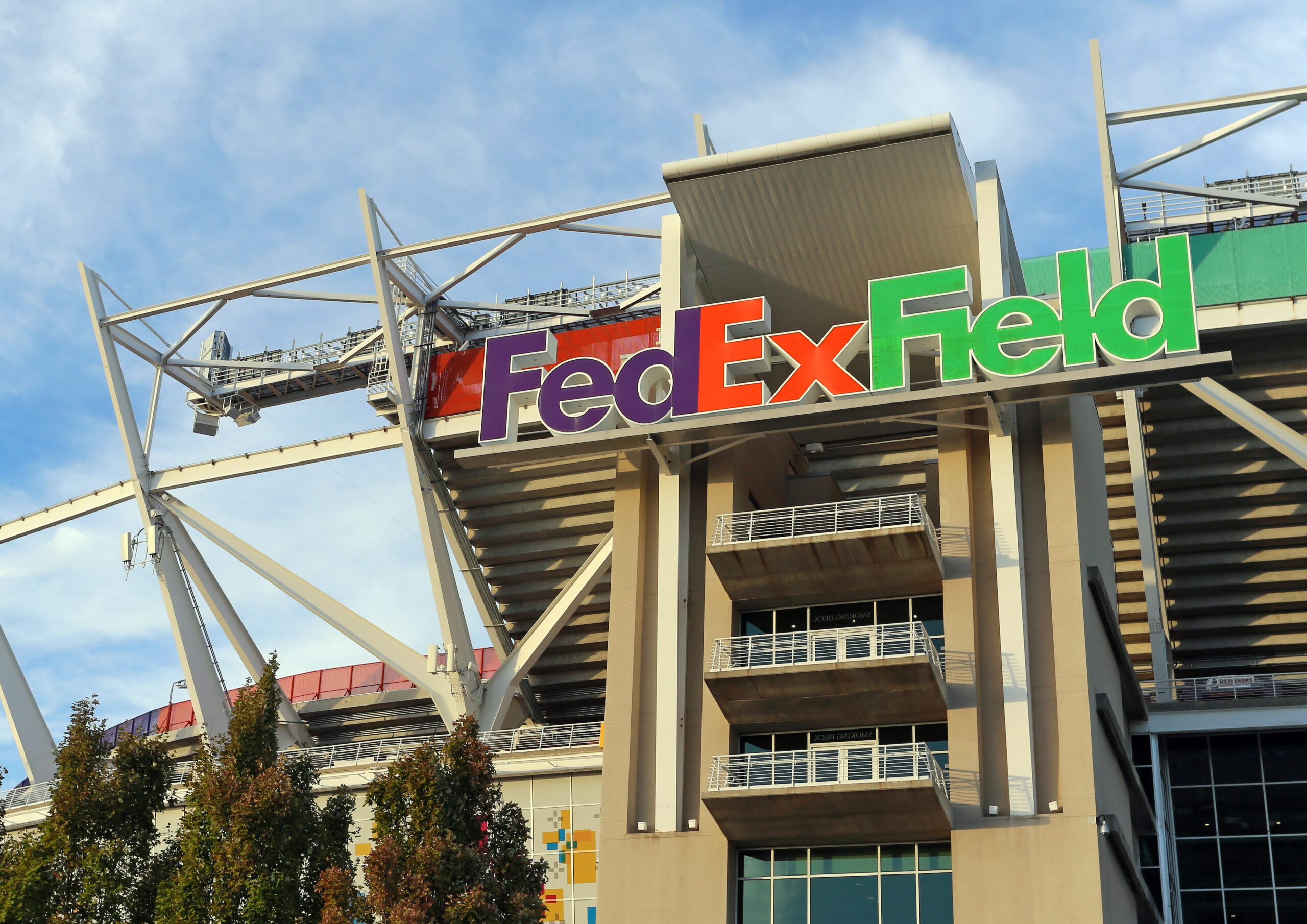 Landover, MD, USA - September 23, 2014: FedEx Field in Landover, Maryland. FedEx Field is a football stadium and home of the Washington Redskins of the NFL.