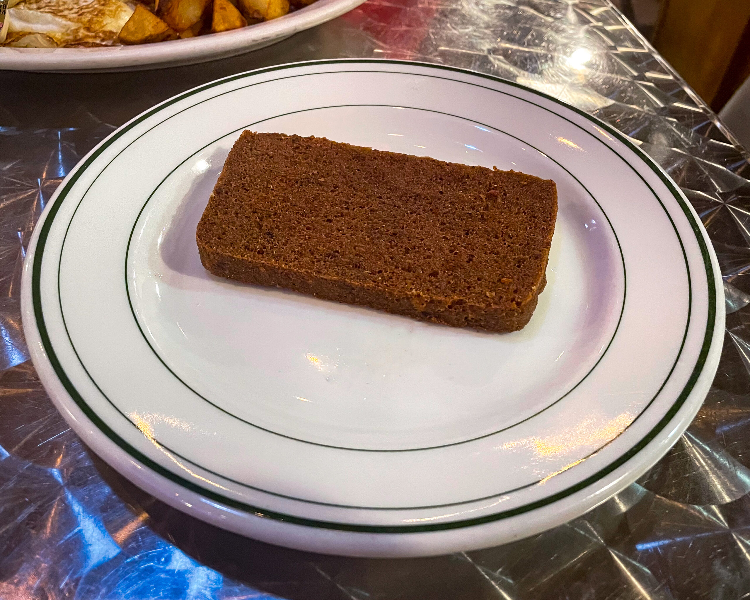 Plate of Scrapple an ethnic food of the Pennsylvania Dutch