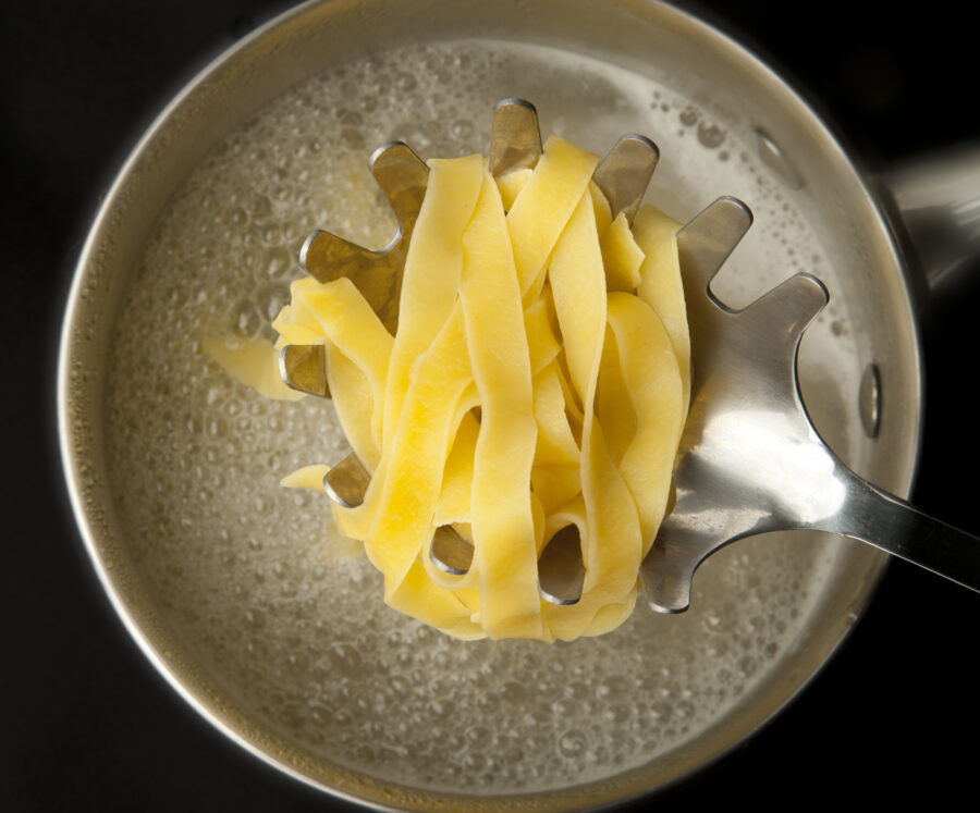 Tagliatelle, a variation of Fettuccine, cooked to al dente