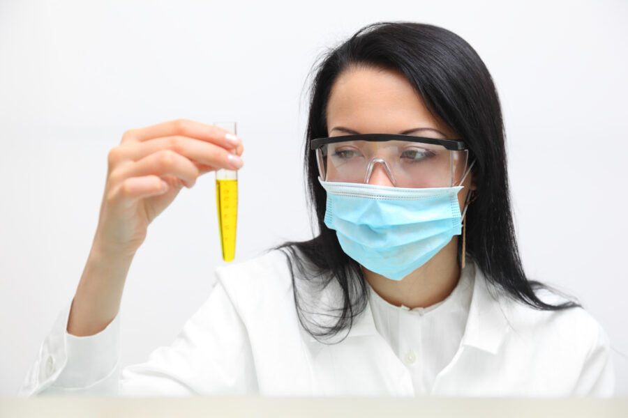 Woman-scientist working in laboratory