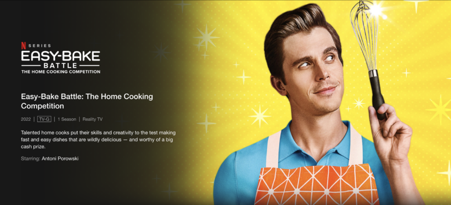 Title page for Netflix's "Easy-Bake Battle: The Home Cooking Competition"