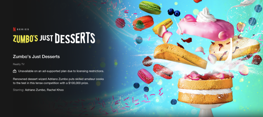 Title page for "Zumbo's Just Desserts" on Netflix