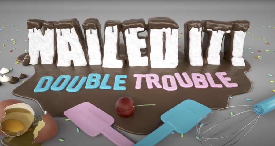 Screenshot of "Nailed It! Double Trouble" logo, as shown in YouTube trailer