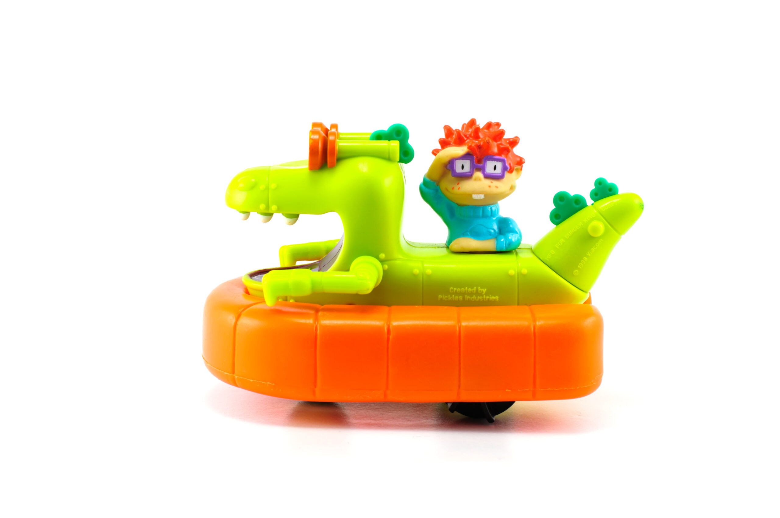 Bangkok,Thailand - March 30, 2014: Rugrats Chuckie Finster Reptar 1998 Viacom Nickelodeon Burger King toy.