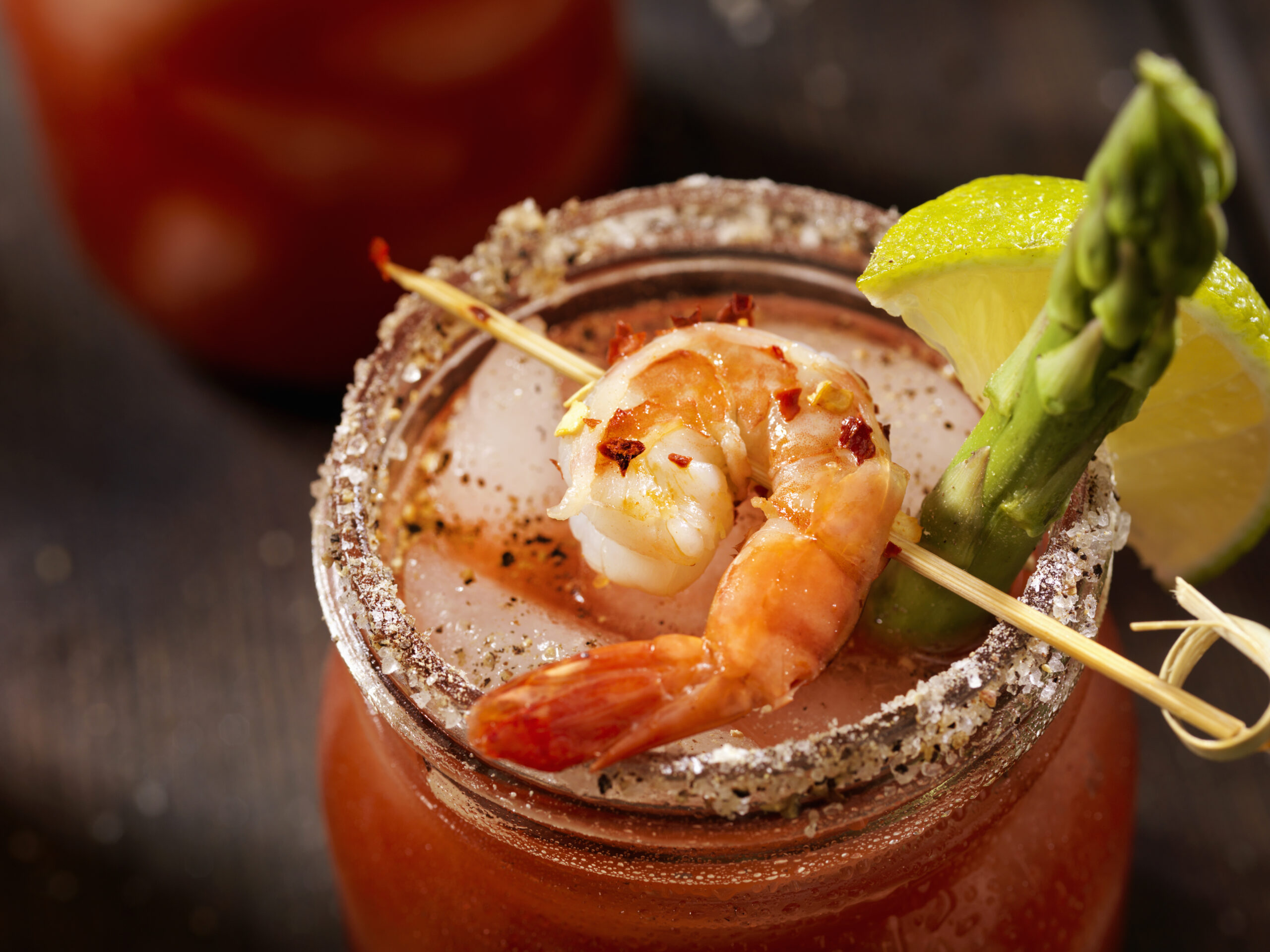 Bloody Mary or Caesar Cocktail on the Rocks with Lime, Celery and a Spiced Rim-Photographed on Hasselblad H3D2-39mb Camera