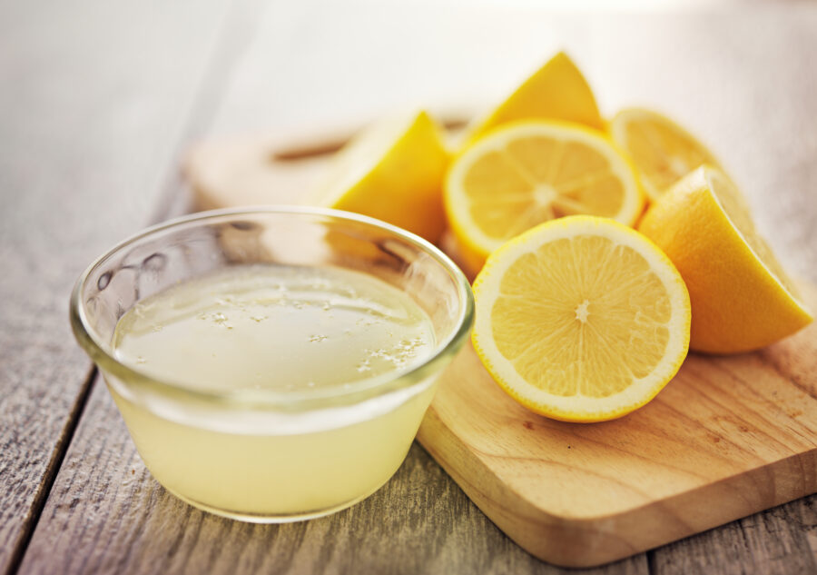 freshly squeezed lemon juice in small bowl