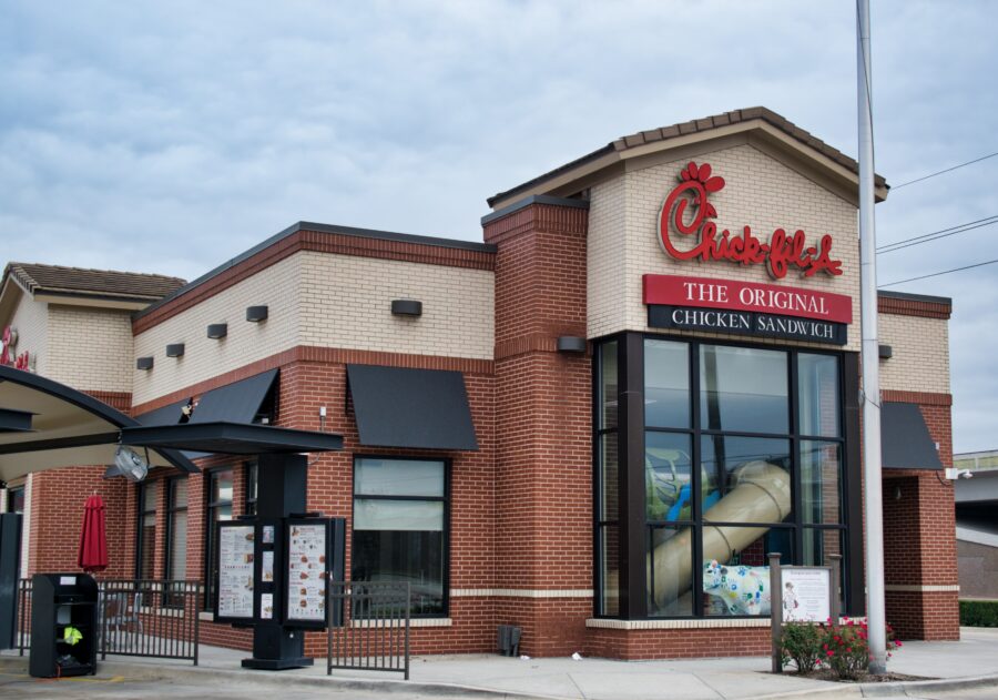 Chick-Fil-A fast food chain store in Humble, TX. 