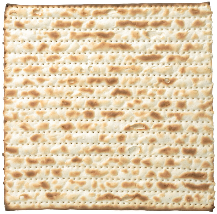 Matzo, isolated on white with clipping path