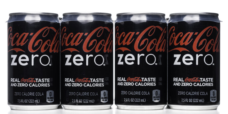 Coca-Cola Zero soda 7.5 FL OZ cans. 