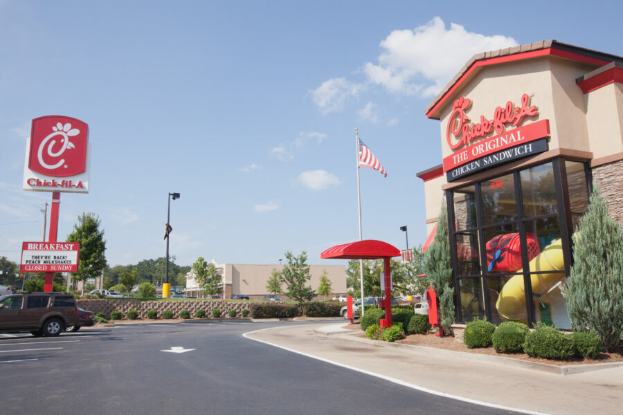 Chick-fil-A storefront and sign