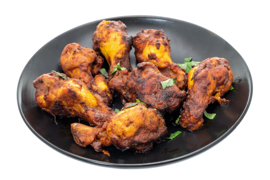 Peri-Peri chicken wings - white background