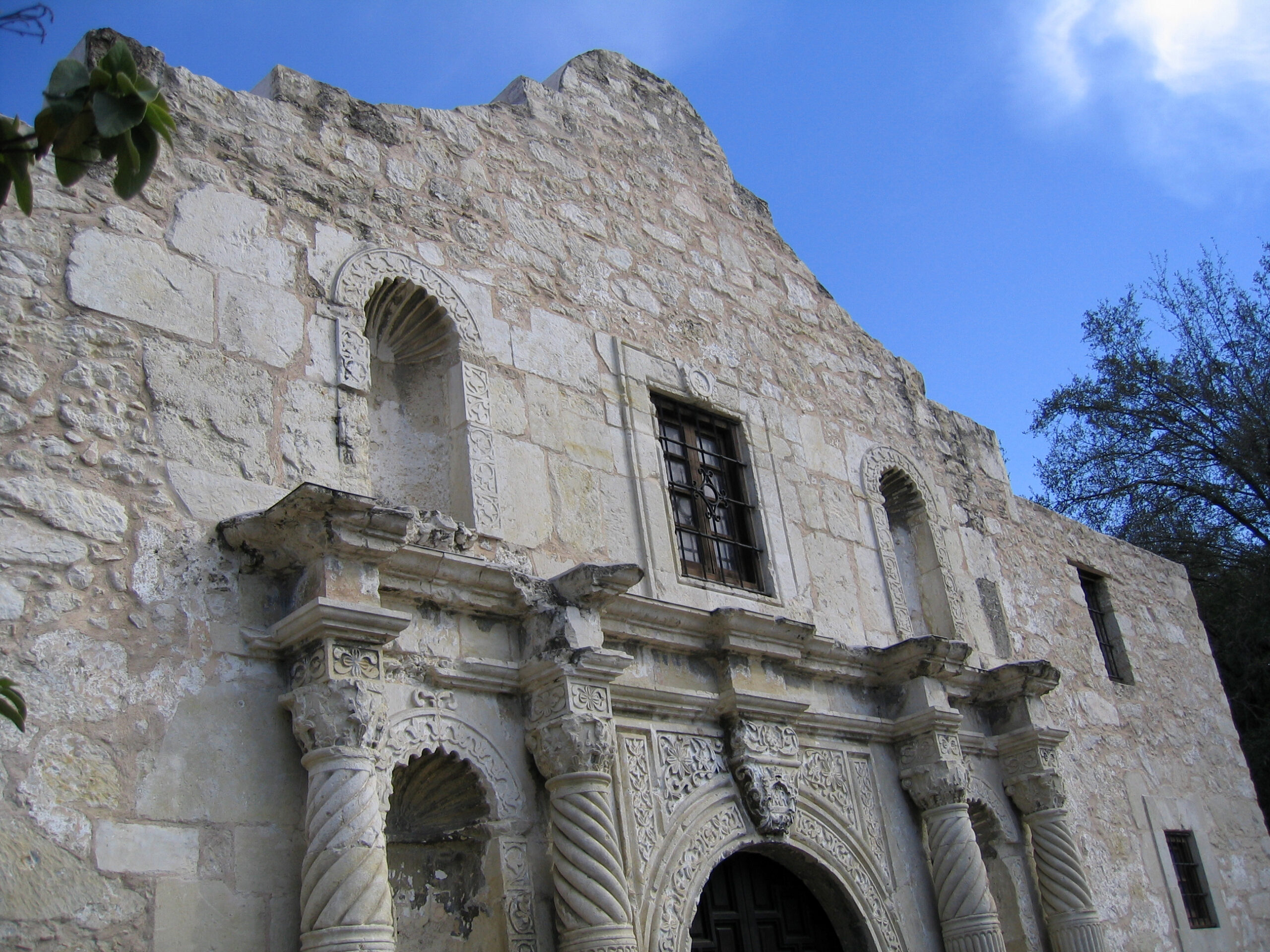 The front face of the Alamo in San Antonio, Texas