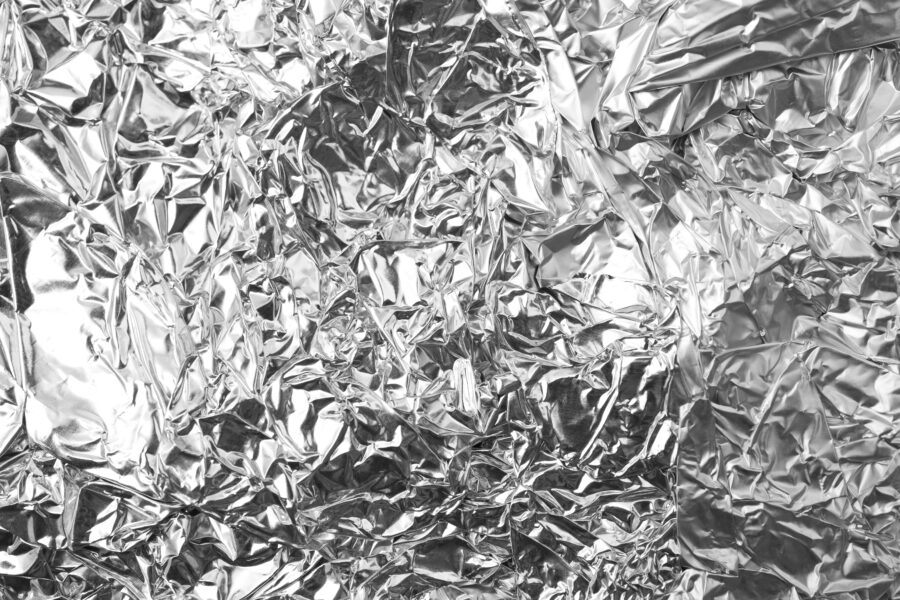 tinfoil background.