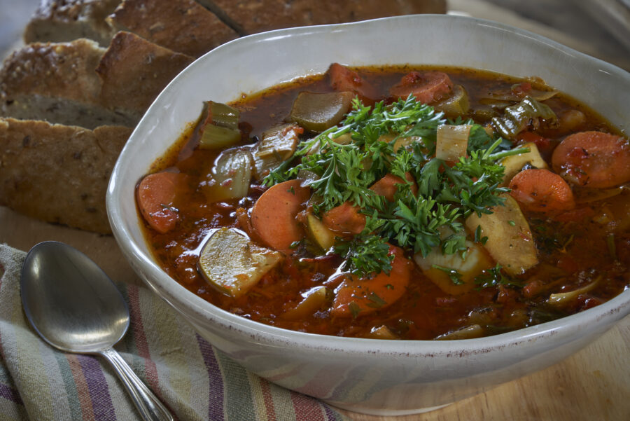 Vegan vegetable bowl organic food and bread